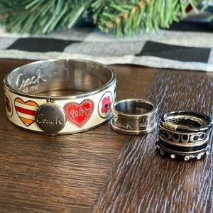 Coach bracelet and ring set